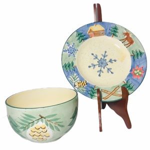 Sierra by Bella Ceramics Mixing Bowl & Salad Plate